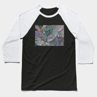 Colorful Trippy Doodle Baseball T-Shirt